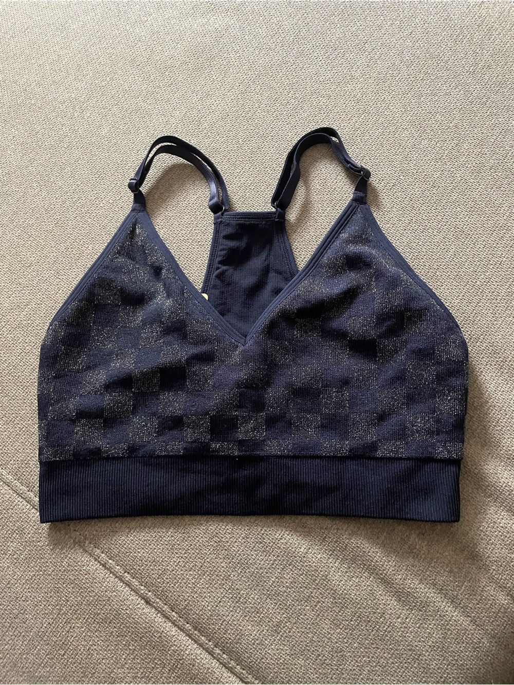 Victoria secret pink active Seamless Navy Sparkle sports bra